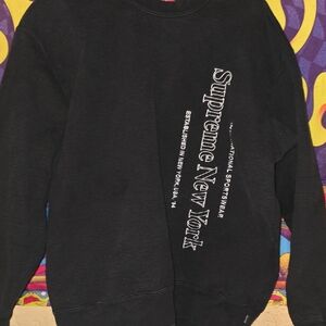 Supreme New York Black Crewneck Men's Sweater